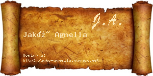 Jakó Agnella névjegykártya